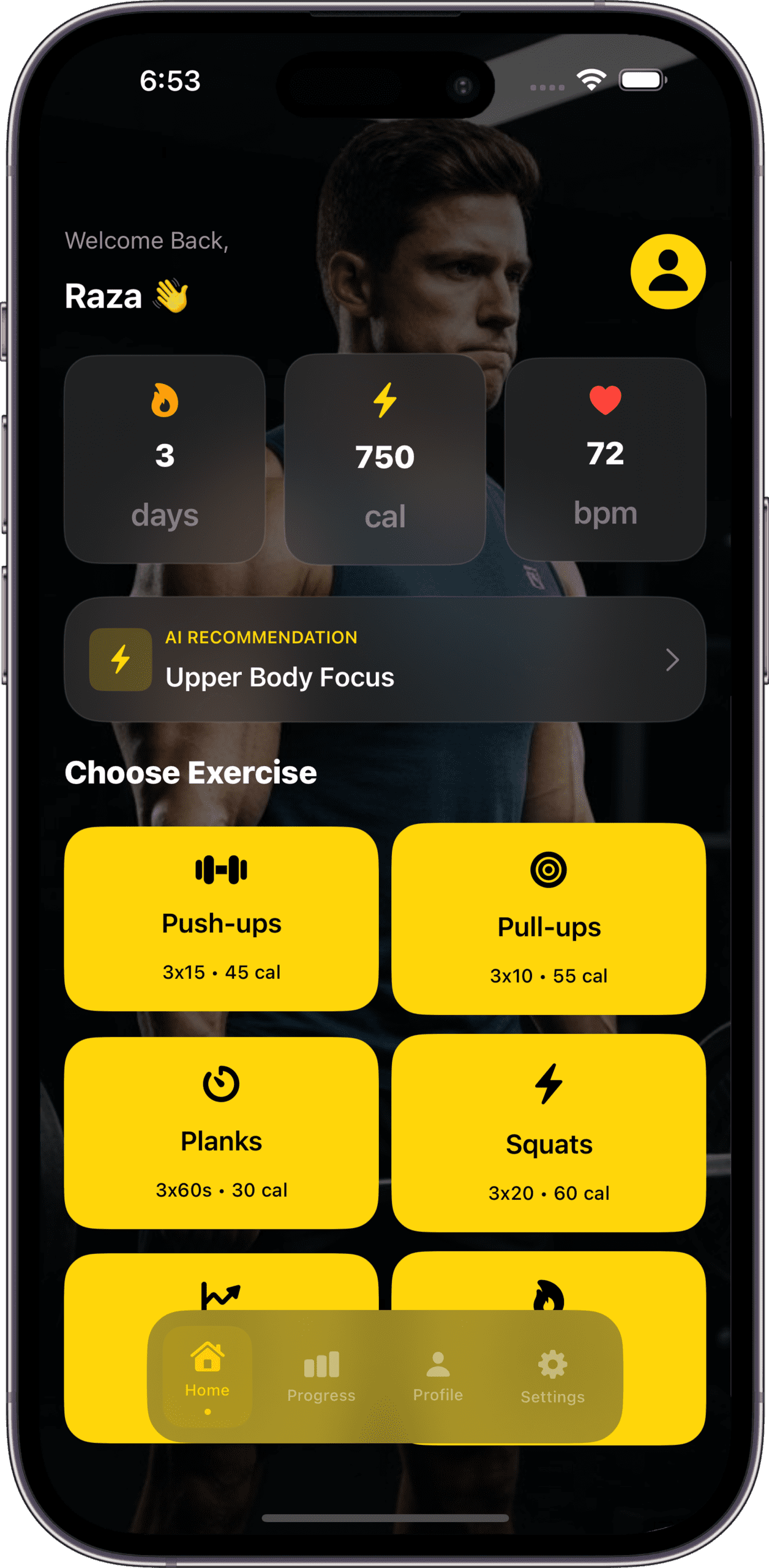 Fitness App Interface