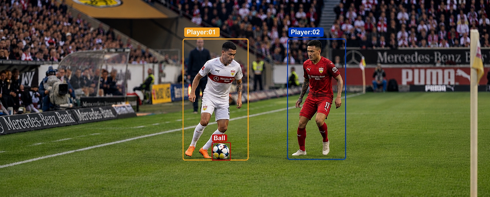 Football player and team detection